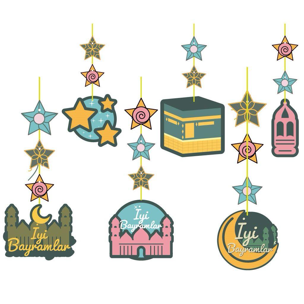 6 LI İYİ BAYRAMLAR TAVAN SÜS