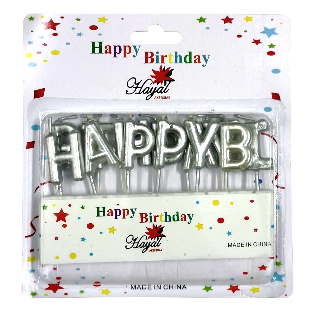 HAPPY BİRTHDAY GÜMÜŞ MUM  PK:12 KL:600