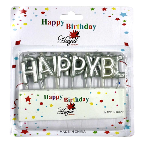 HAPPY BİRTHDAY GÜMÜŞ MUM  PK:12 KL:600