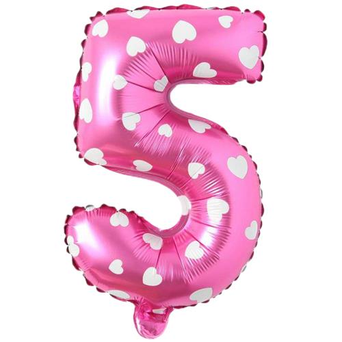 5- RAKAM 16 İNC PEMBE RENK BALON 36 CM