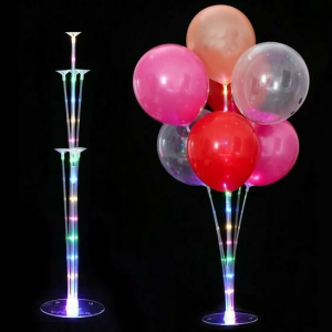 PİLLİ FONKSİYONLU PERİ LED IŞIKLI RGB 7 Lİ BALON STANDI