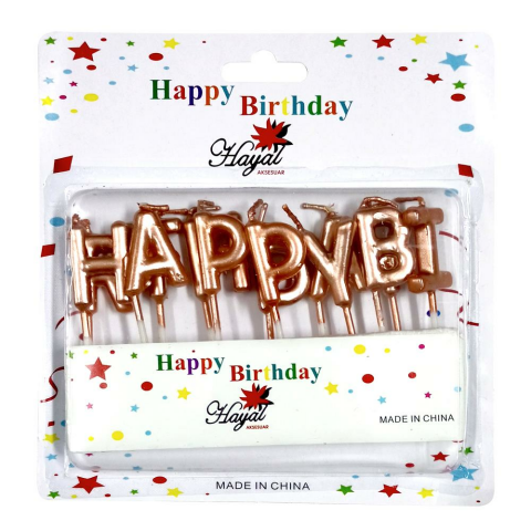 HAPPY BİRTHDAY ROSEGOLD MUM  PK:12 KL:600