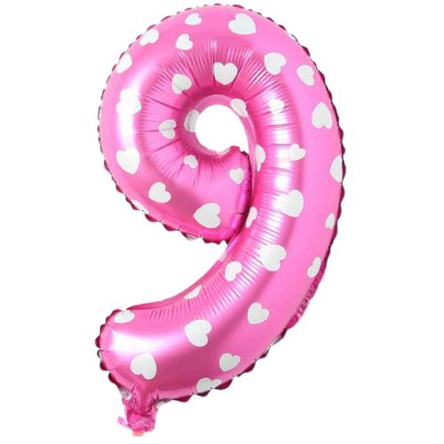 9- RAKAM 16 İNC PEMBE RENK BALON 36 CM