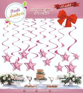 3D PEMBE YILDIZ TAVAN SÜSÜ