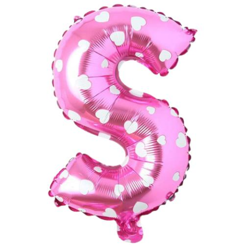 S- HARF 16 İNC PEMBE RENK BALON 36 CM