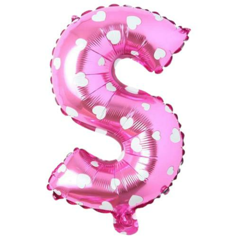 S- HARF 16 İNC PEMBE RENK BALON 36 CM