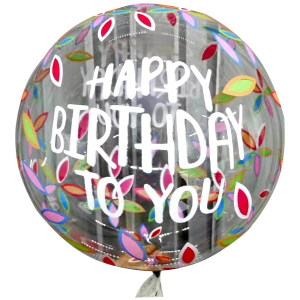 20 İNÇ HAPPY BİRTHDAY TO YOU BASKILI ŞEFFAF BOBO BALON