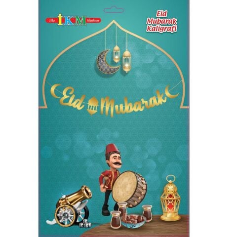İKM EID MUBARAK KALİGRAFİ UZAR YAZI