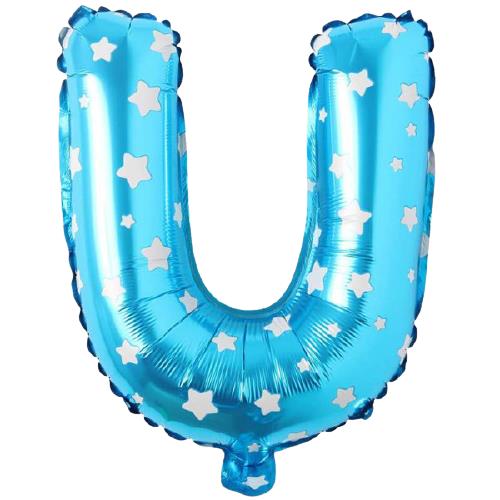 U- HARF 16 İNC MAVİ RENK BALON 36 CM