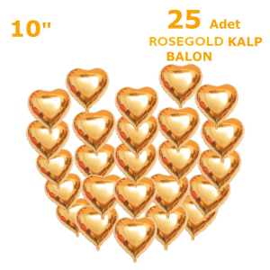 25 KALPLİ 10 İNC ROSEGOLDGOLD SET BALON