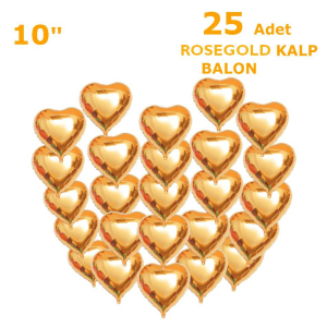 25 KALPLİ 10 İNC ROSEGOLD SET BALON