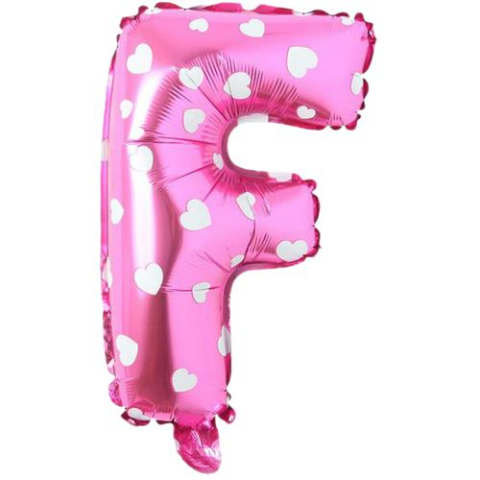 F- HARF 16 İNC PEMBE RENK BALON 36 CM