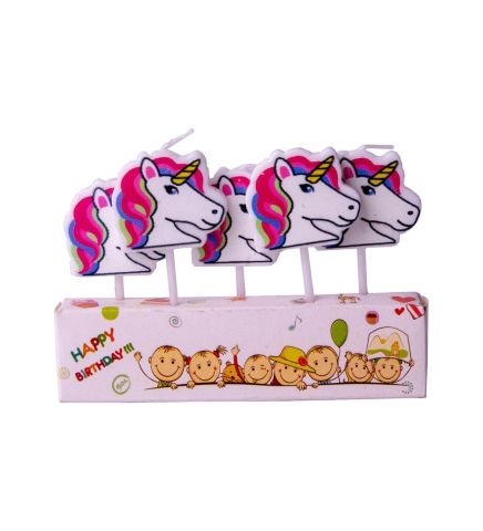 5 Lİ UNİCORN KAFA MUM PK:12