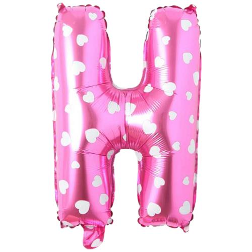 H- HARF 16 İNC PEMBE RENK BALON 36 CM