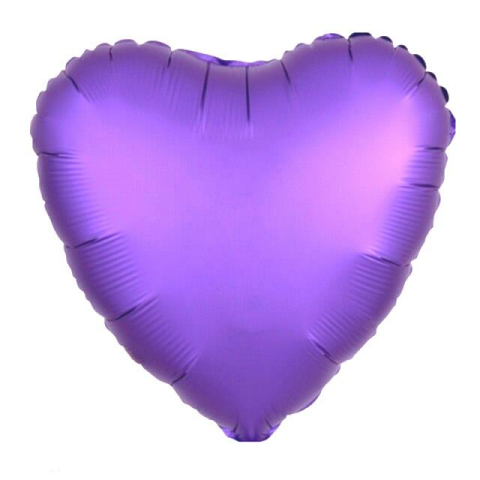 18 İNC KALP MOR RENK FOLYO BALON