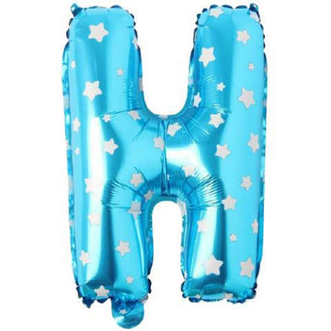 H- HARF 16 İNC MAVİ RENK BALON 36 CM