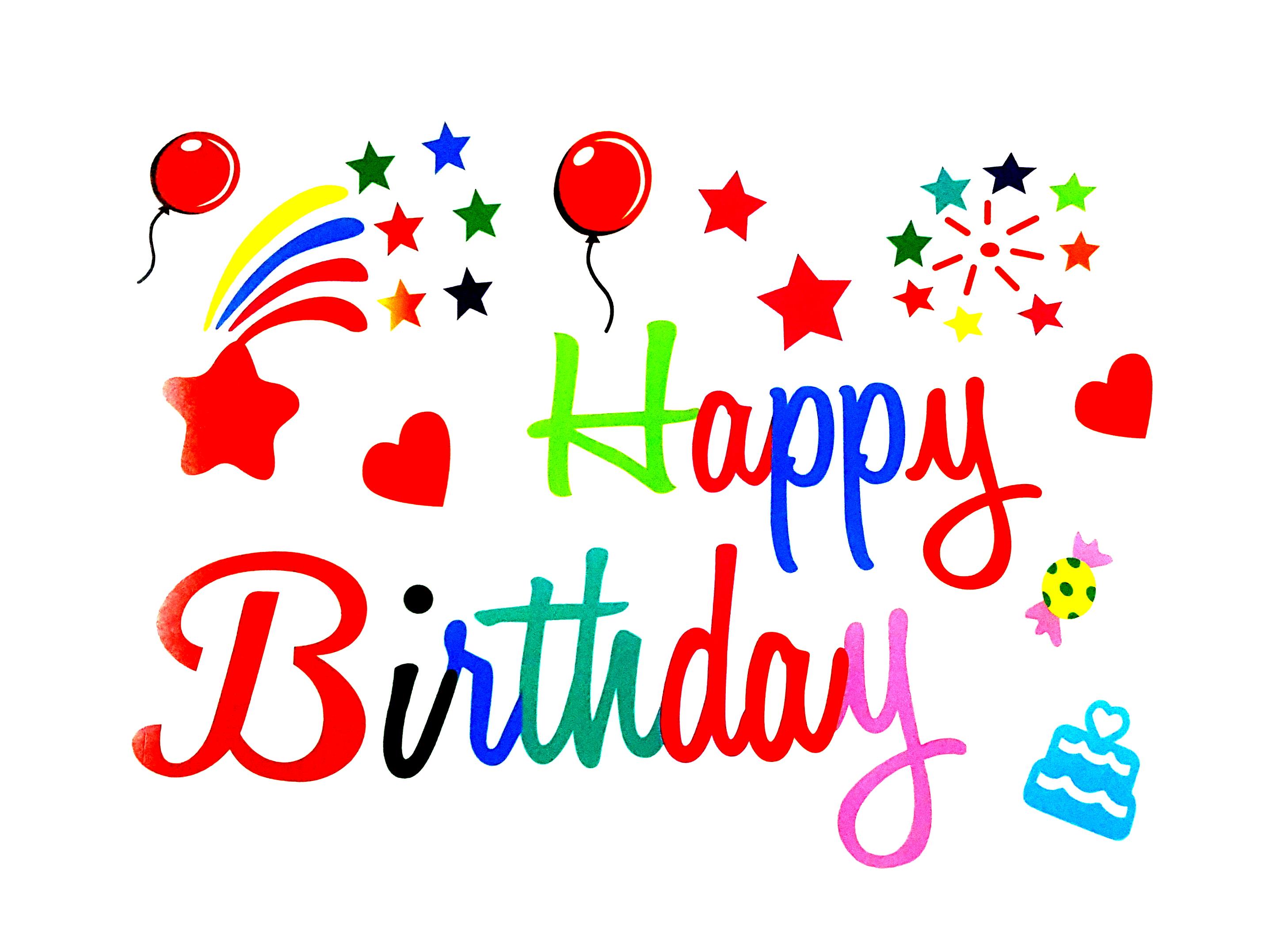 HAPPY BİRTHDAY RENKLİ YAPIŞKANLI BALON STİCKER