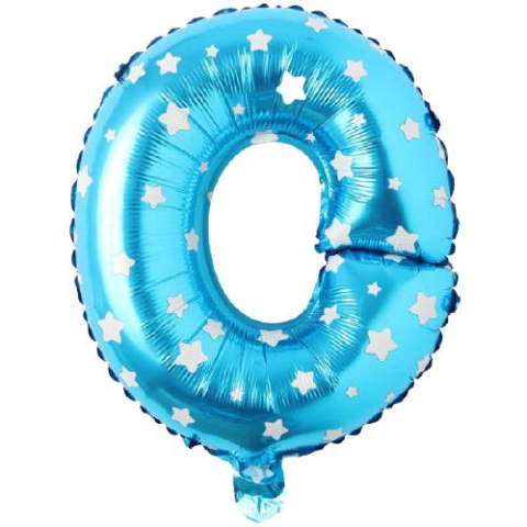 O- HARF 16 İNC MAVİ RENK BALON 36 CM