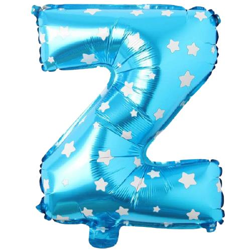 Z- HARF 16 İNC MAVİ RENK BALON  36 CM