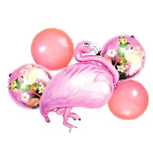 FLAMİNGO PEMBE 5Lİ SET BALON