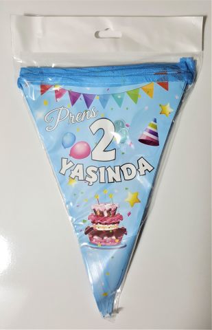 2 YAŞ MAVİ ÜÇGEN FLAMA