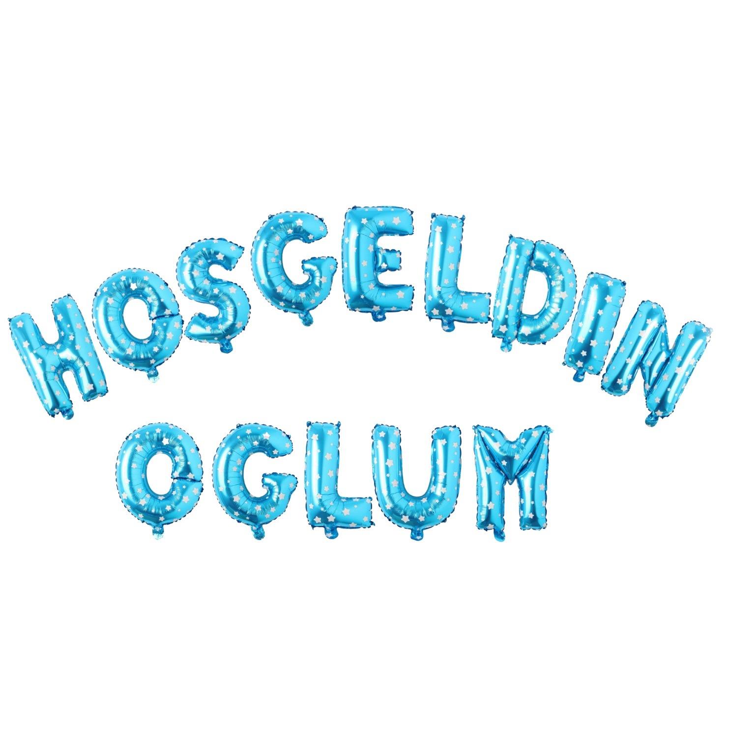 HOŞGELDİN OĞLUM MAVİ SET BALON