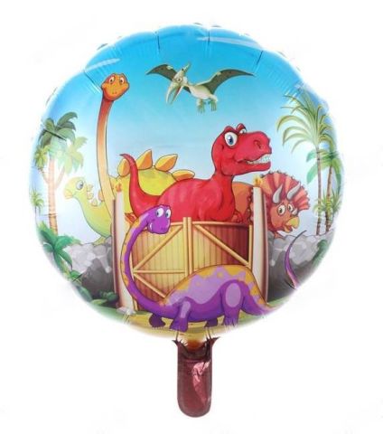18 İNÇ YUVARLAK DİNAZOR FOLYO BALON 45*45