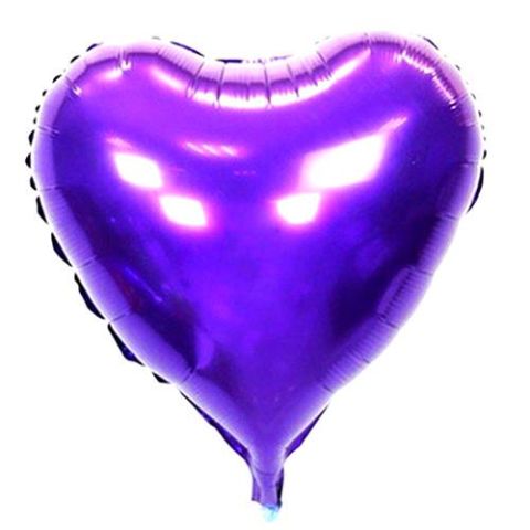 24 İNC KALP MOR RENK FOLYO BALON