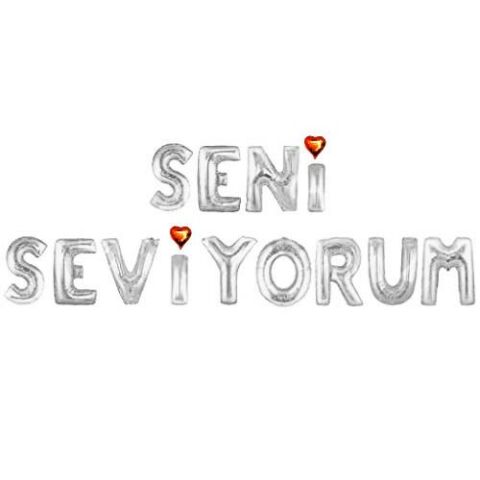 SENİ SEVİYORUM GÜMÜŞ SET BALON