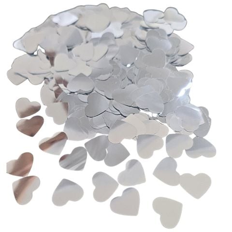 METALİZE BALON İÇİ KALP GÜMÜŞ PUL