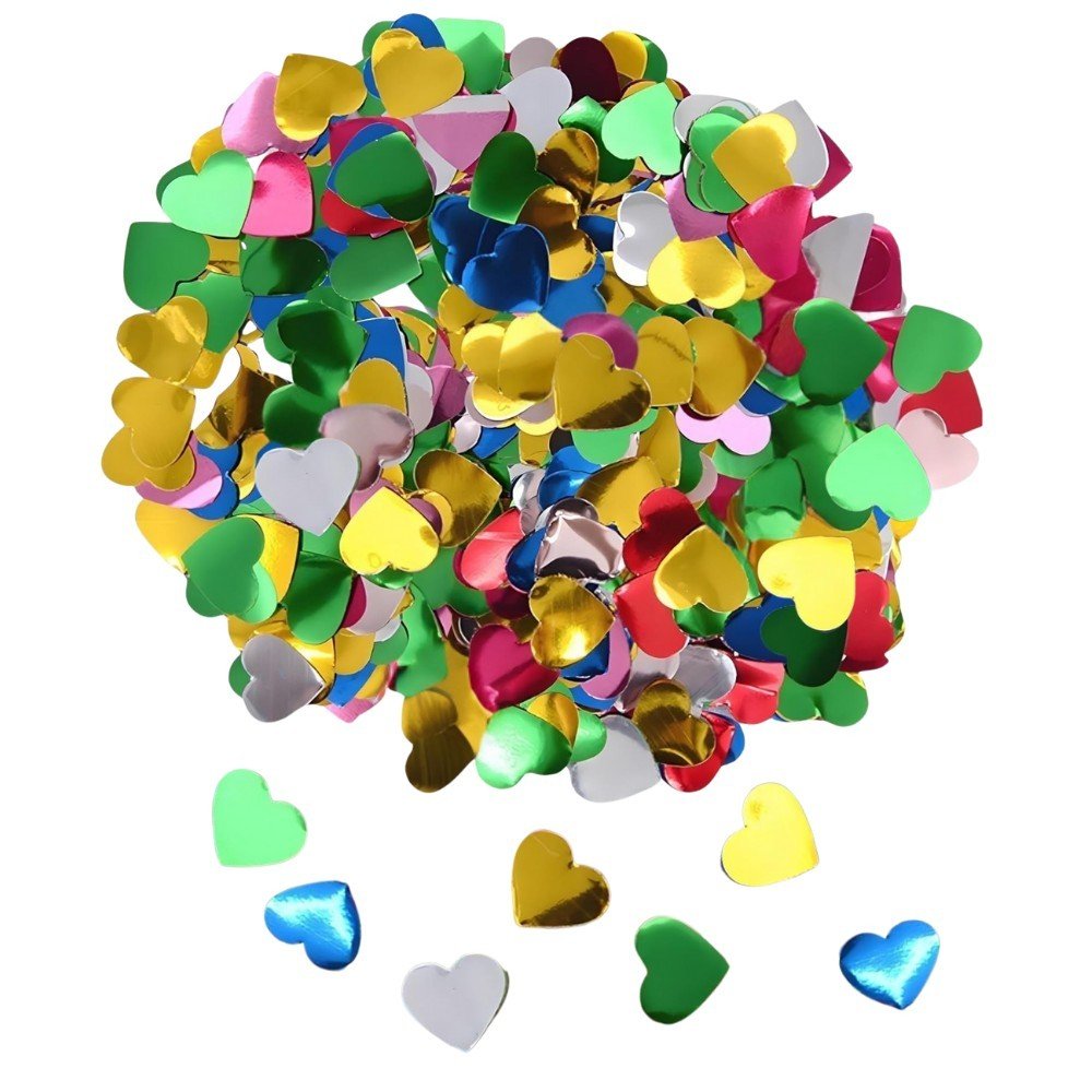 METALİZE BALON İÇİ KALP RENKLİ PUL