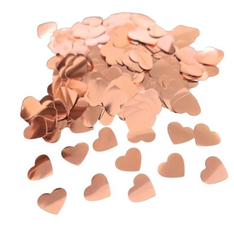METALİZE BALON İÇİ KALP ROSEGOLD PUL