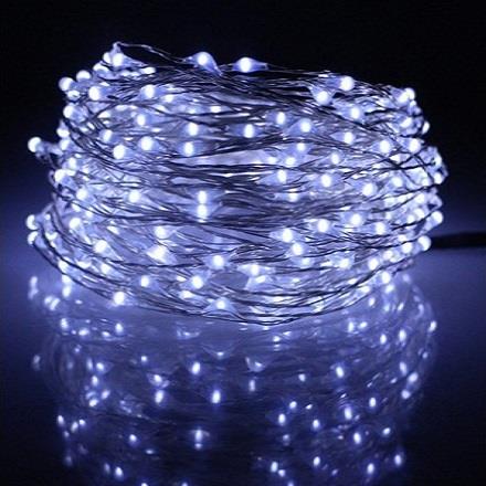 10 MT 3 PİLLİ SİLİKON BEYAZ LED