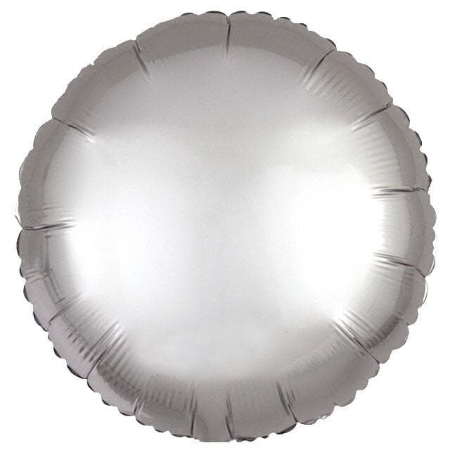 18 İNC YUVARLAK GÜMÜŞ RENK FOLYO BALON  43*43
