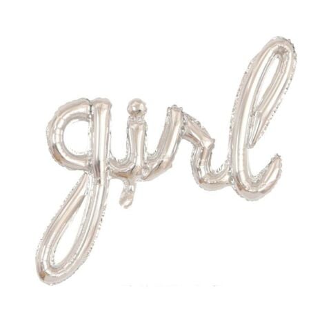 GİRL GÜMÜŞ FOLYO BALON  55,4*88,5