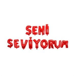 SENİ SEVİYORUM KIRMIZI SET BALON