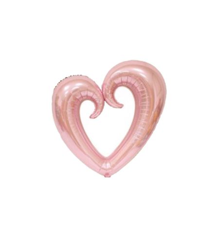 ORTASI BOŞ KALP ROSEGOLD FOLYO BALON 100 CM