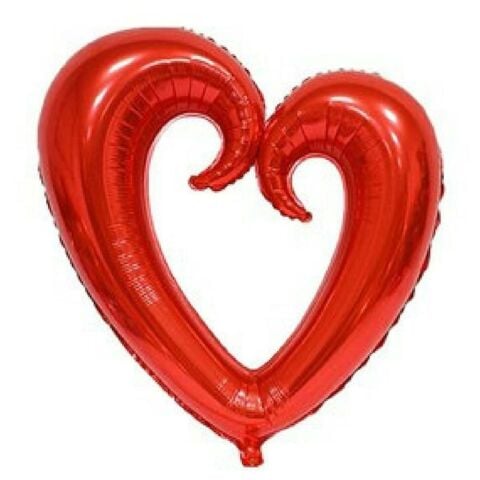 ORTASI BOŞ KALP KIRMIZI BALON 100 CM