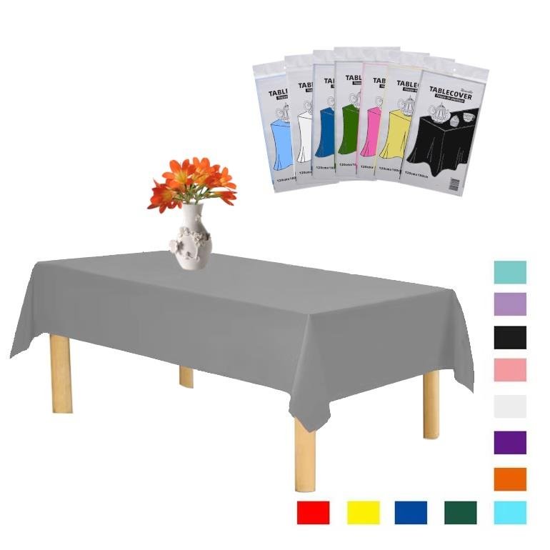 PLASTİK GÜMÜŞ MASA ÖRTÜSÜ 120*180cm