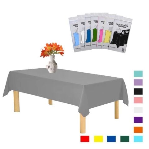PLASTİK GÜMÜŞ MASA ÖRTÜSÜ 120*180cm