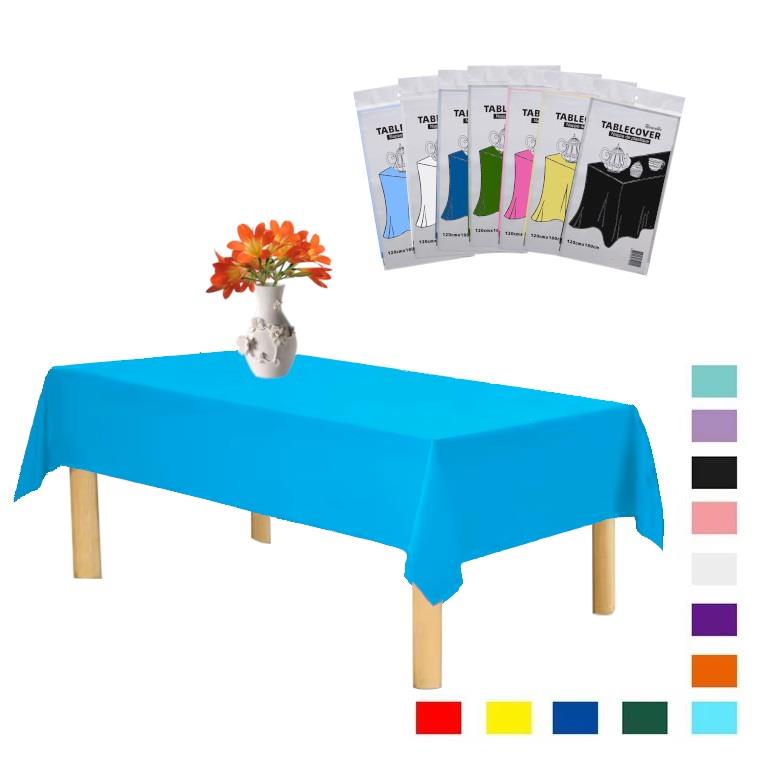 PLASTİK MAVİ MASA ÖRTÜSÜ 120*180cm