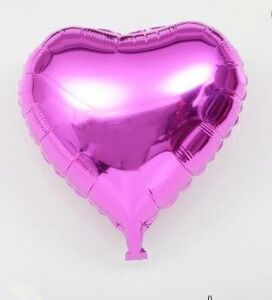 18 İNC KALP PEMBE RENK FOLYO BALON