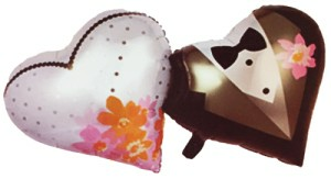 GELİN DAMAT KALP FOLYO BALON