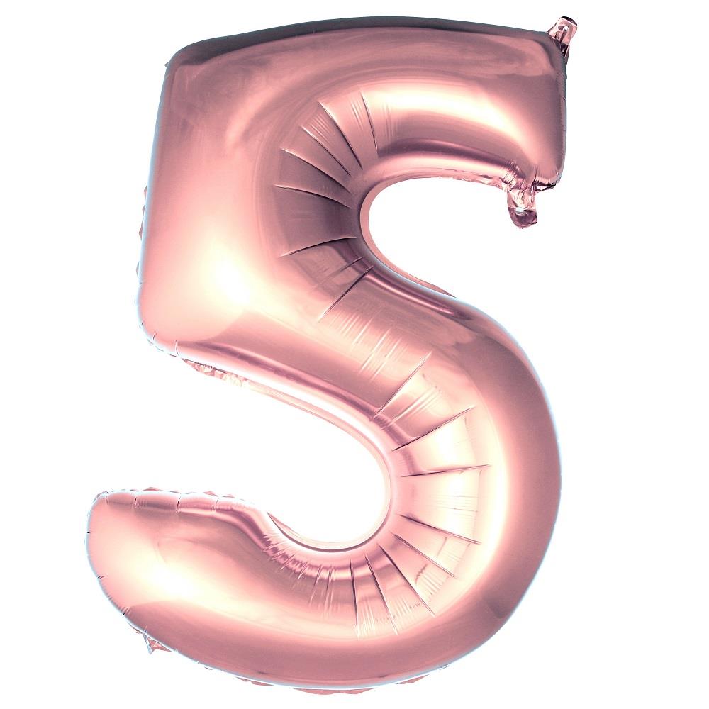 5- RAKAM 40 İNC ROSEGOLD RENK BALON 100 CM