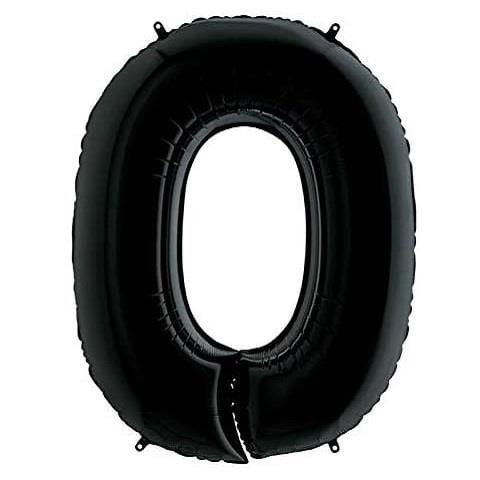 0- RAKAM 40 İNC SİYAH RENK BALON 100 CM