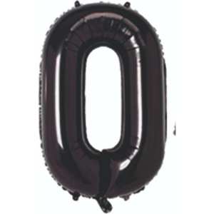 0- RAKAM 40 İNC SİYAH RENK BALON 100 CM