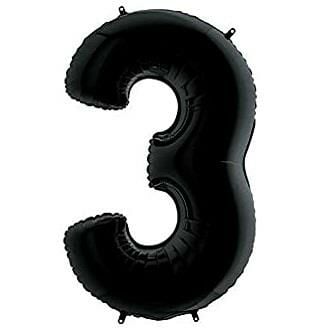 3- RAKAM 40 İNC SİYAH RENK BALON 100 CM