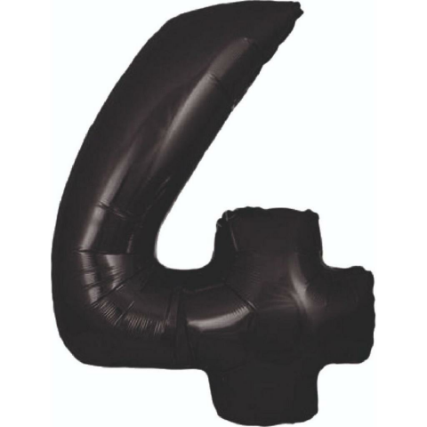4- RAKAM 40 İNC SİYAH RENK BALON 100 CM