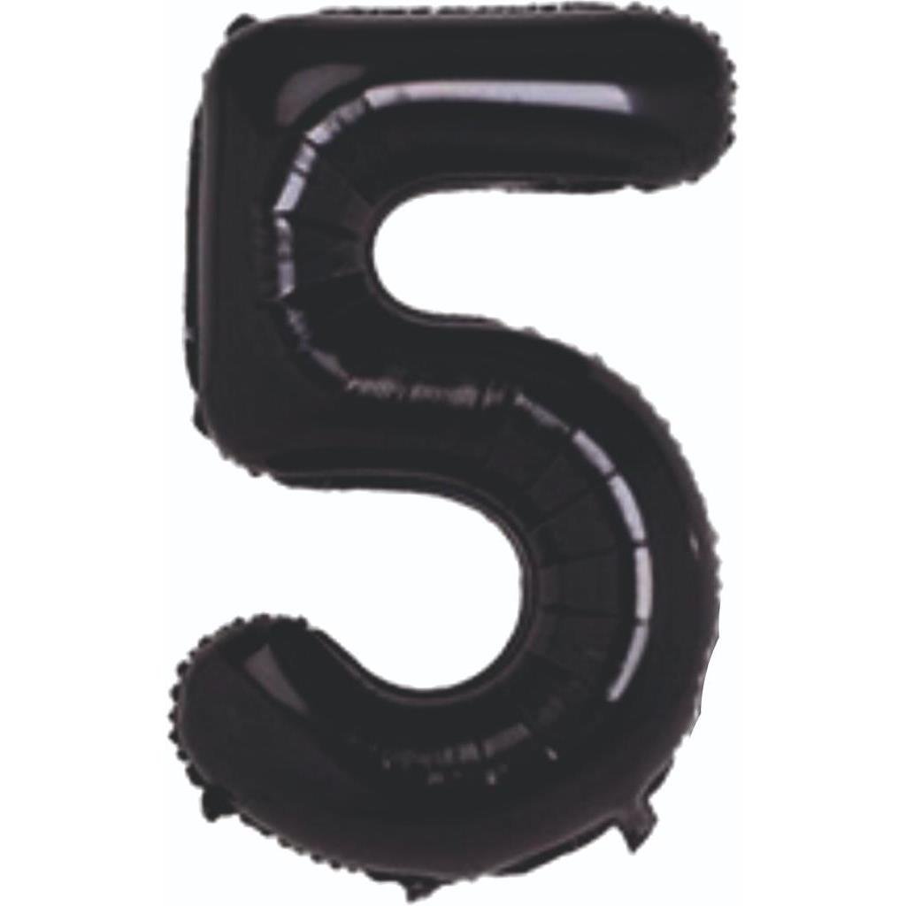 5- RAKAM 40 İNC SİYAH RENK BALON 100 CM