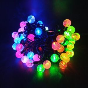 5 MT 220V FİŞLİ DAMLA TOP RGB 40 AMPUL LED